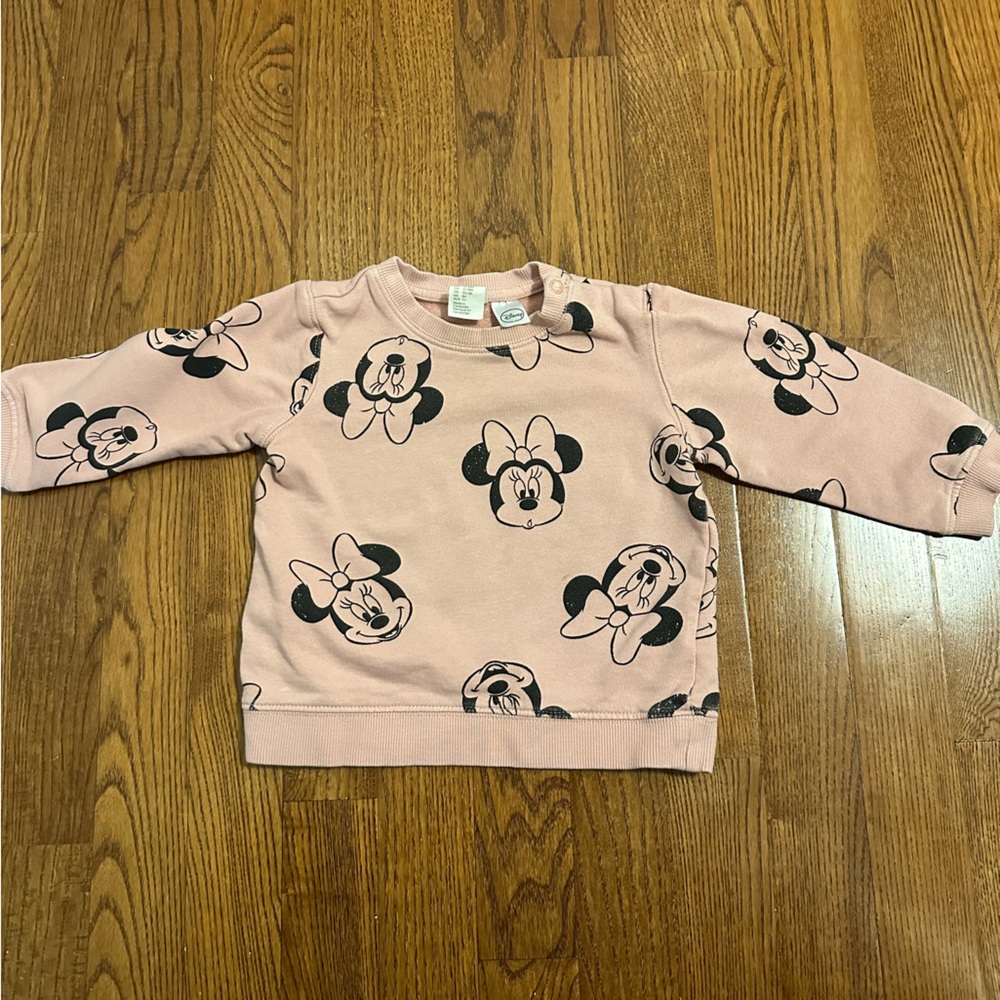 H&M Minnie Mouse sweatshirt 12-18m baby girl